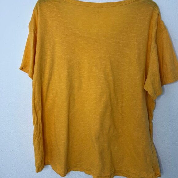 Marigold Short Sleeve Tee with Front Pocket - Picture 2 of 4